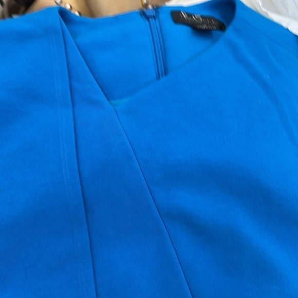 Per Se by Carlisle Collection Dress Size 4 Turquoise Zip Up Back Ret $555 NWT - Picture 7 of 11